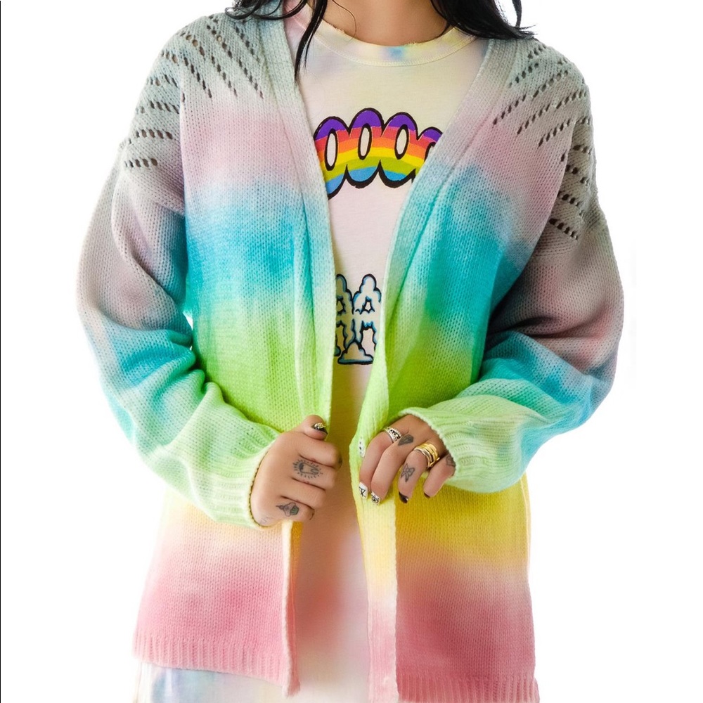 Unit cake pastel cardigan